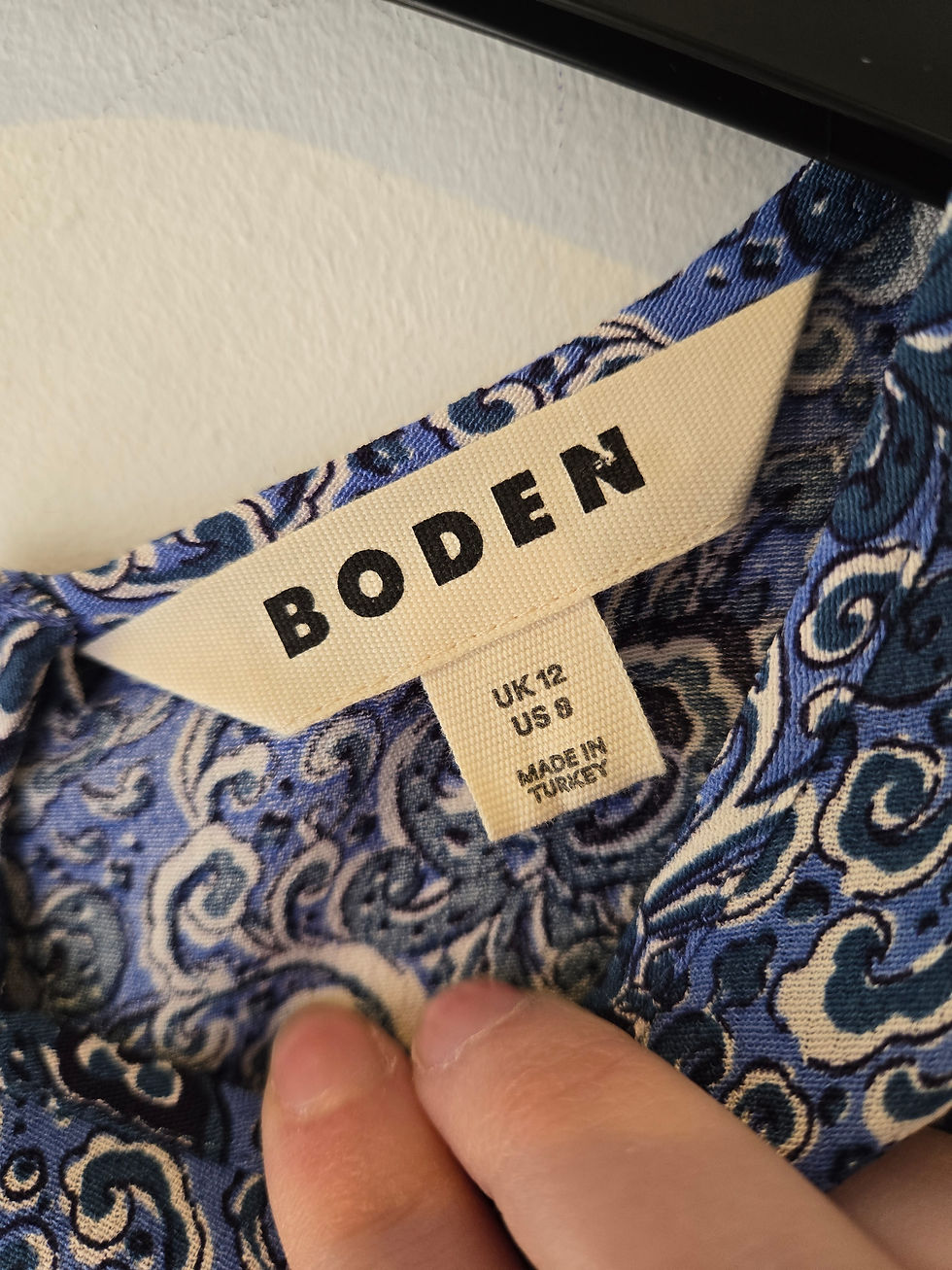Thumbnail: Boden Empire Waist Print Top Size 8