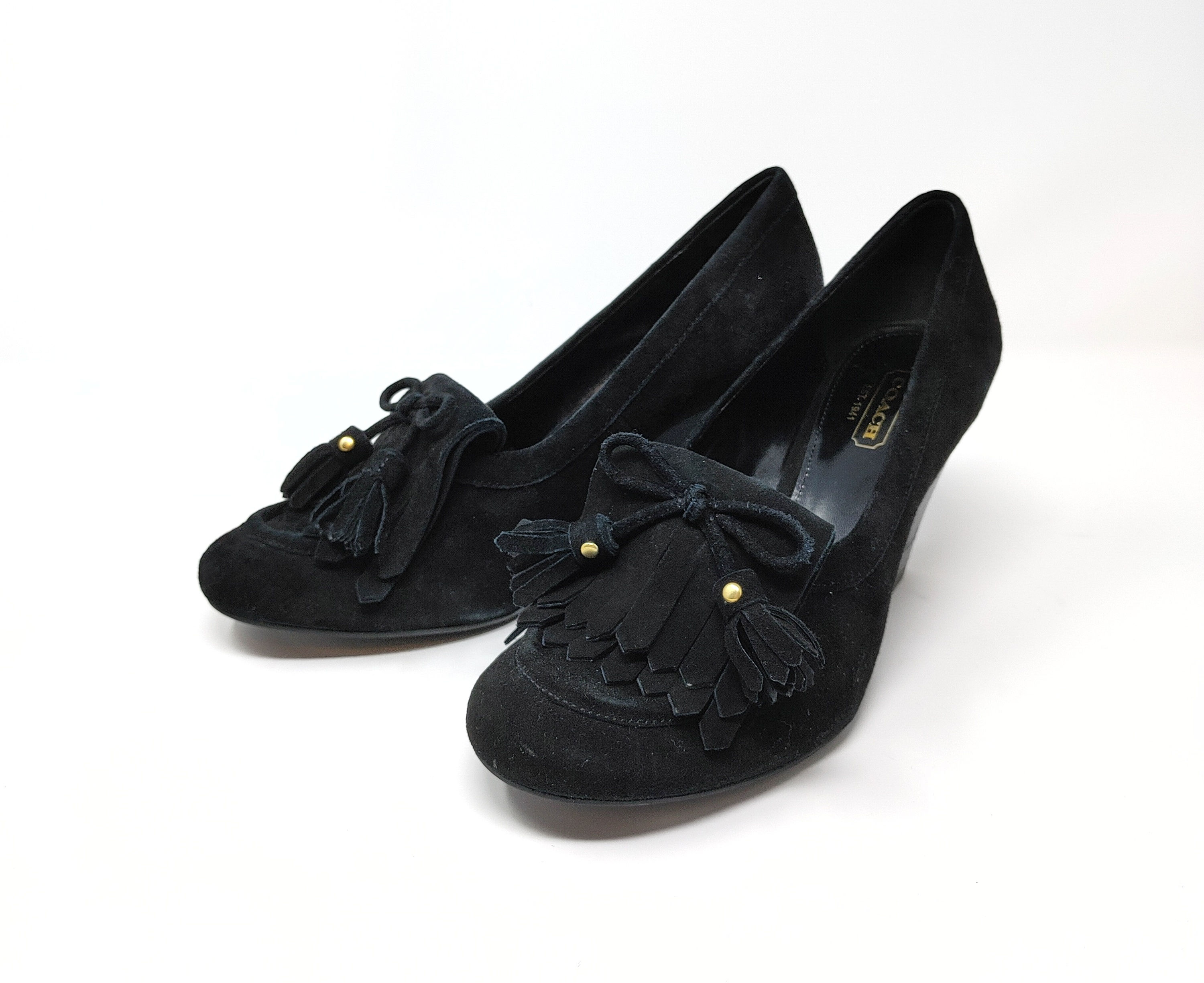 Coach Suede Loafer Wedge 6 1/2