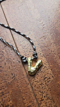 Thumbnail: Bubble Letter Cord Necklace 