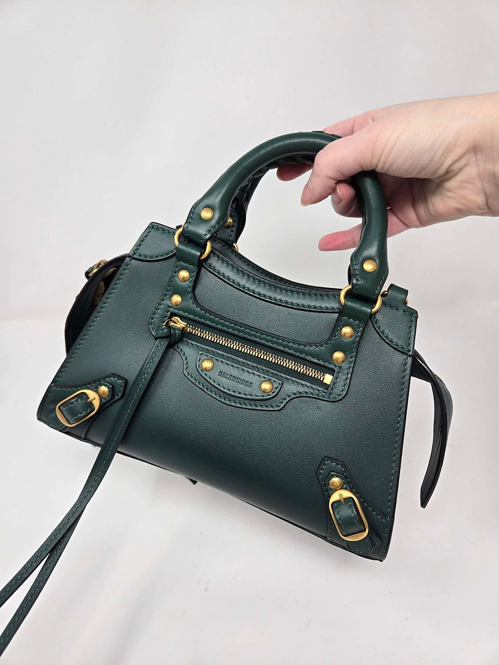 Thumbnail: Balenciaga Neo Classic Leather Forest Green Mini