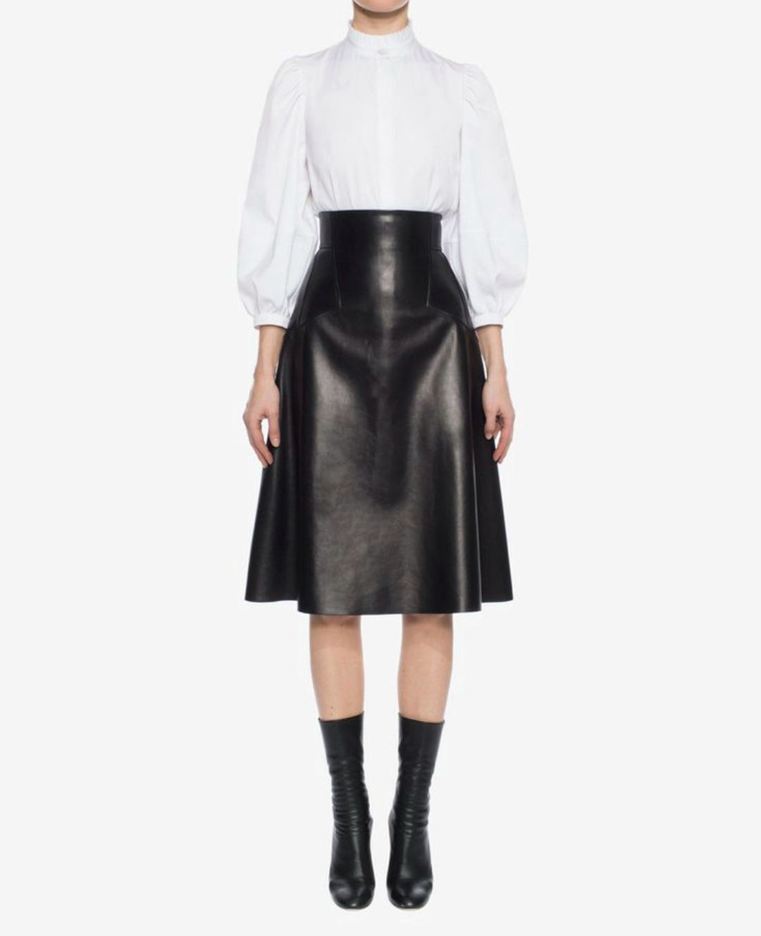 Alexander McQueen Leather Conde Skirt 44