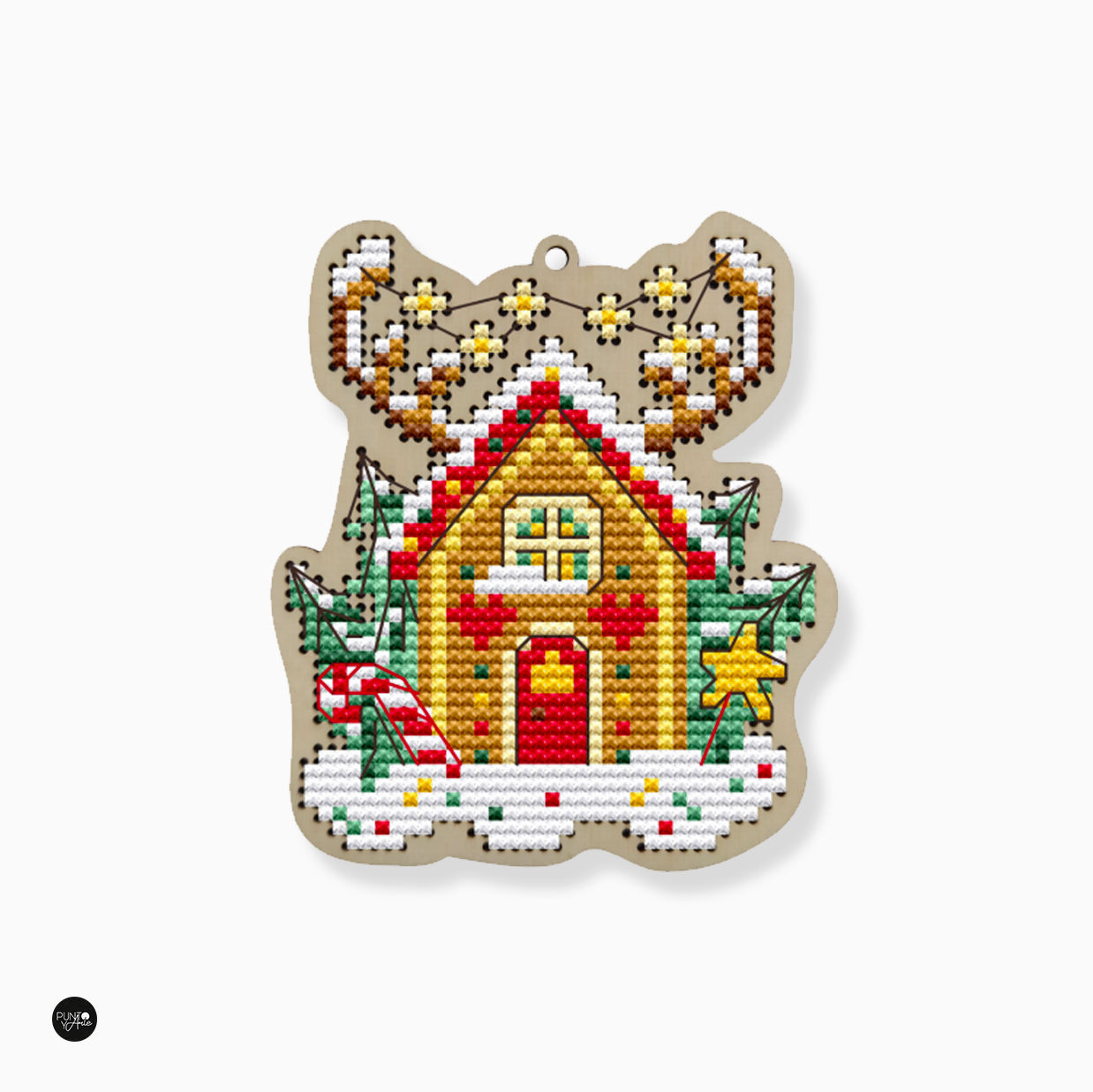 Cozy Christmas house - Wizardi - Cross stitch kit