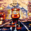 Thumbnail: 550-760 Night Tram. Magic Needle Cross Stitch Kit