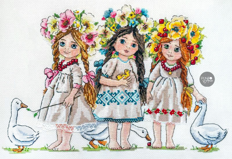 Amigas - Merejka - Kit de punto de cruz