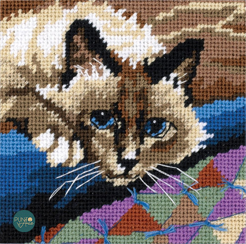 Tender cat - 07228 Dimensions - Petit point kit