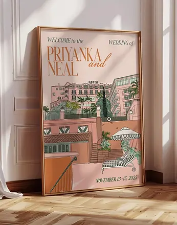 Custom wedding wall art