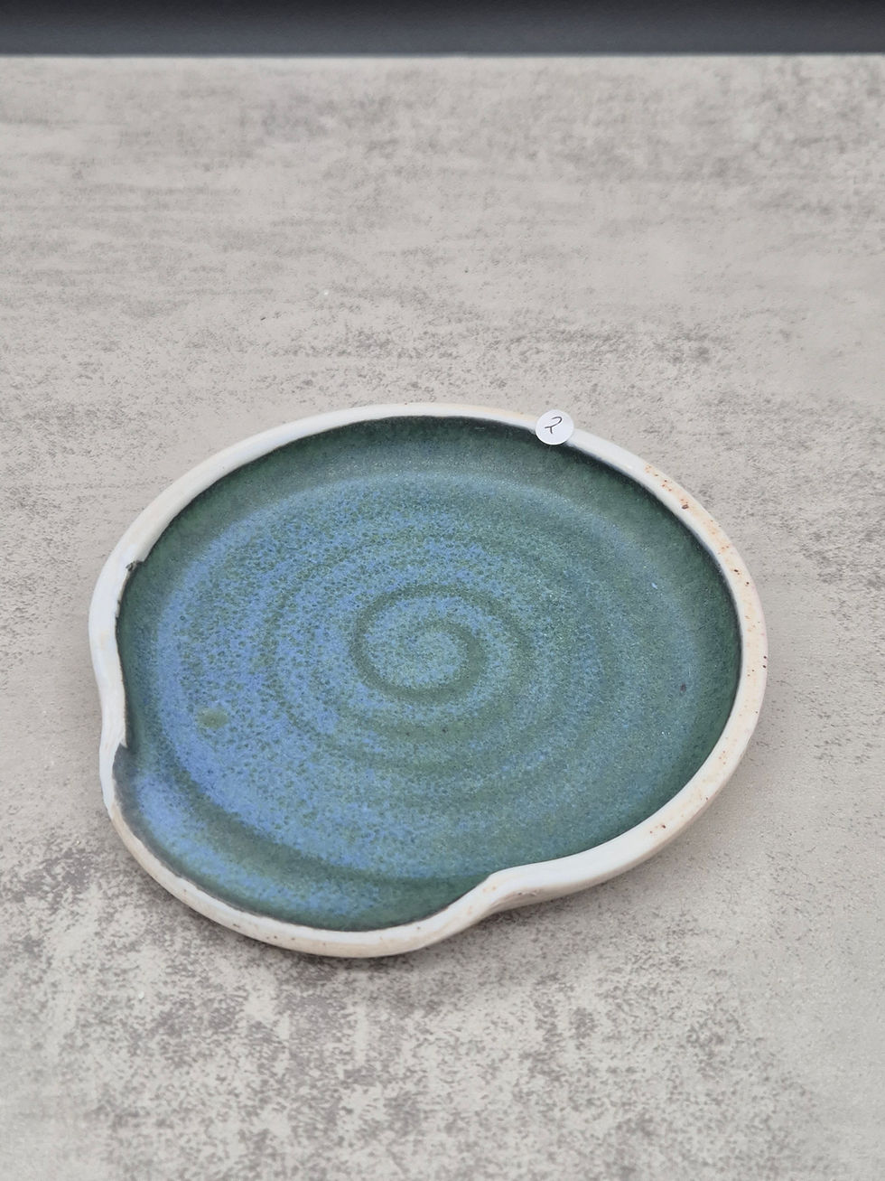 2 - Woodfired porcelain spoon rest