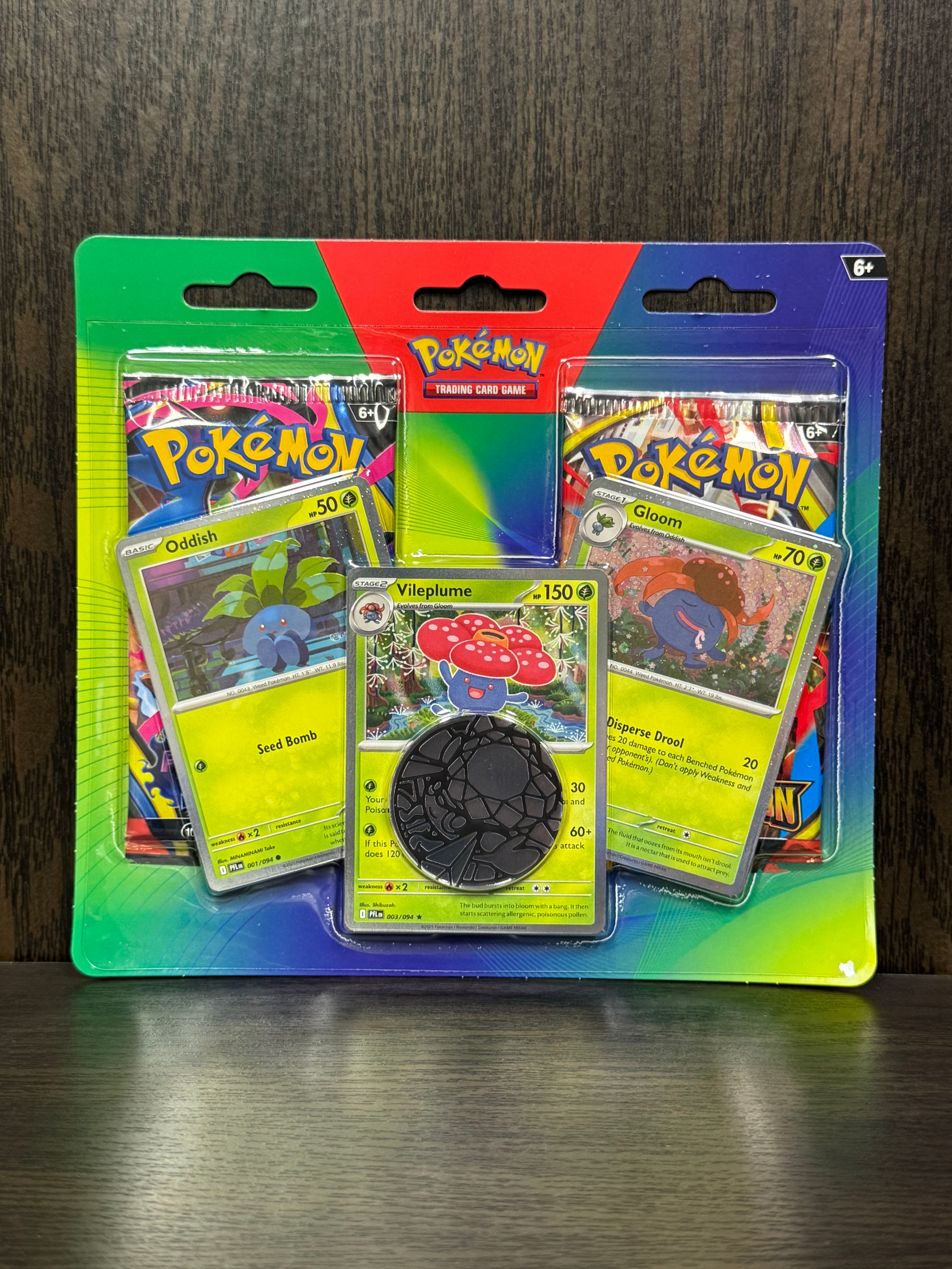 Sealed Pokémon 2 Pack Blister Oddish Gloom Vileplume