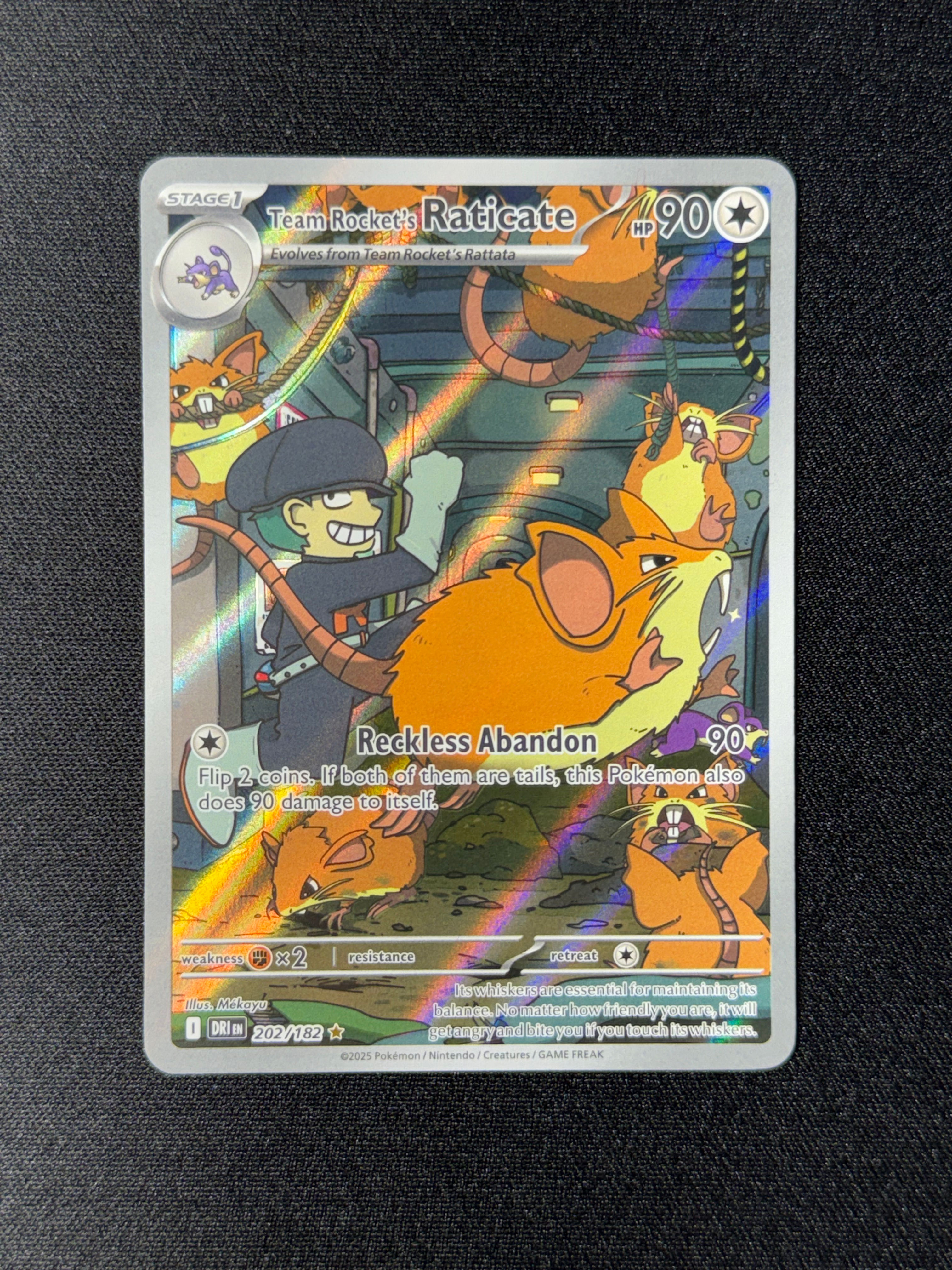 Team Rocket's Raticate Illustration Rare Pokémon Scarlet&Violet Destined Rivals
