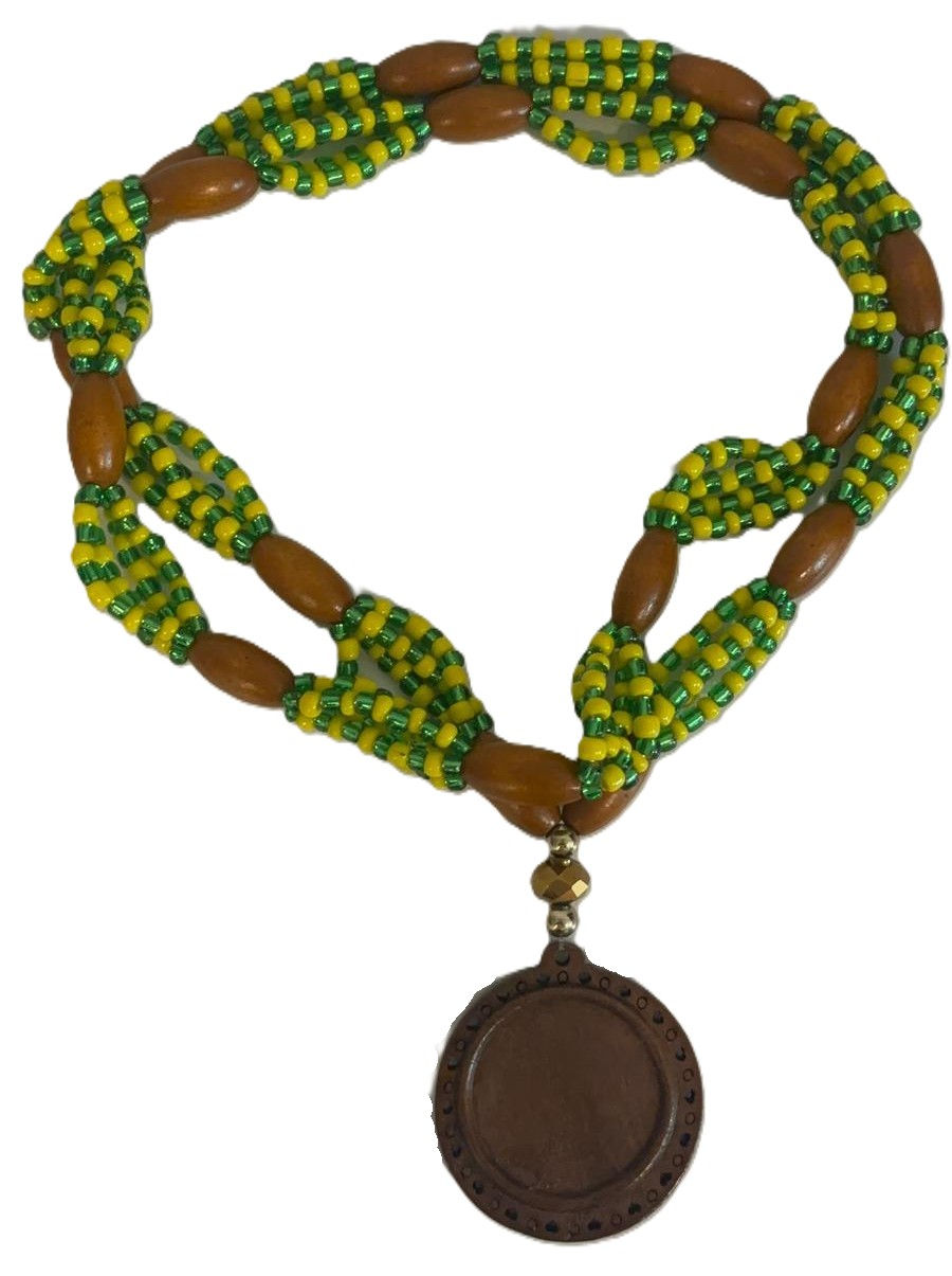 Thumbnail: Collar de mazo de Orula con Tablerito personalizable con Odun o Imagen