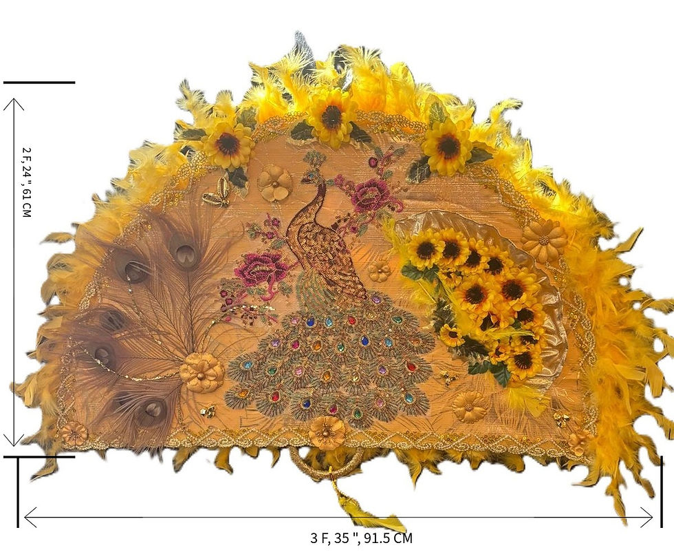 Thumbnail: Abanico Grande de Oshun – Pavo Real y Plumas