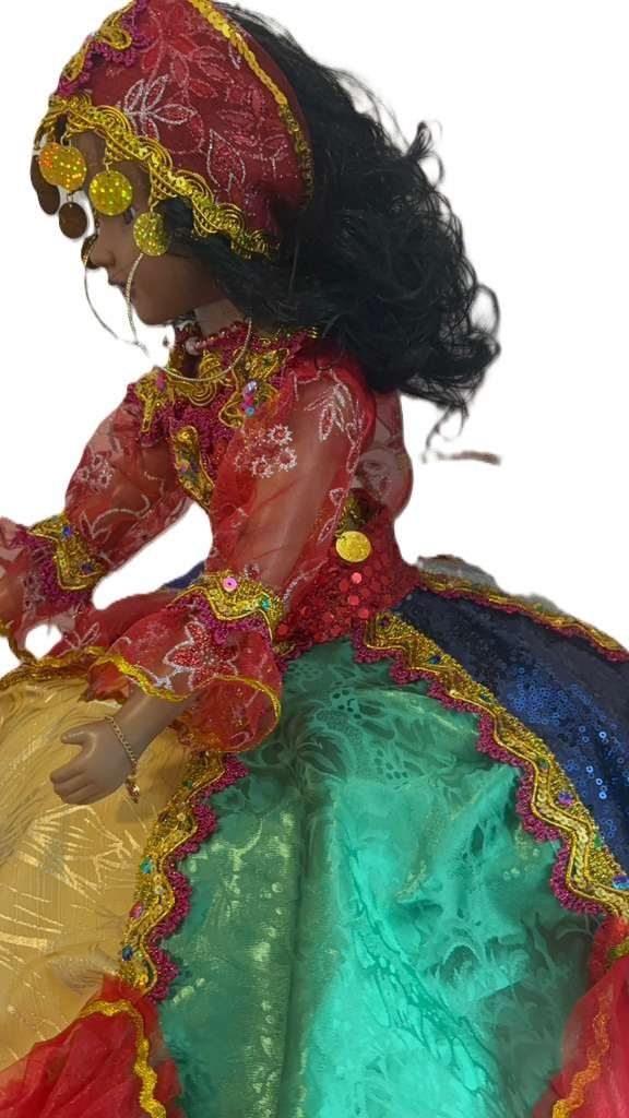 Miniatura: Muñeca de Colección Gitana de 71 cm (28") con Monedas - Muñeca Mística Espiritua