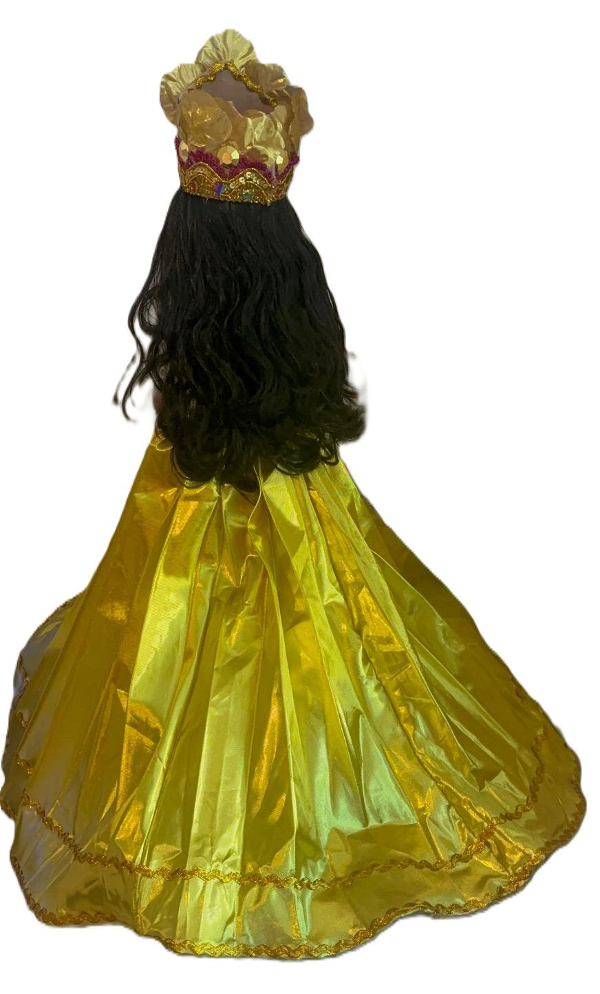 Miniatura: Muñeca espiritual de Oshun, 35 cm, vestido dorado