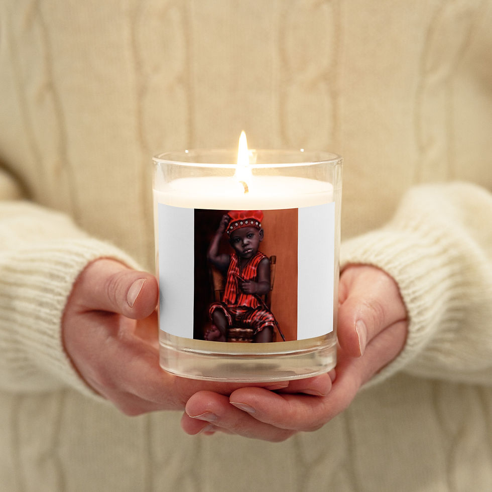 Vela de Elegua cera de soja en tarro de cristal