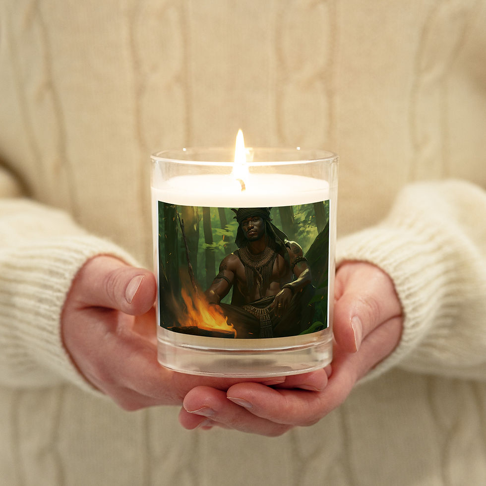 Vela de Ogun cera de soja en tarro de cristal