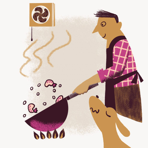 Cooking In The Kitchen, 2D Food Animation, GIF Food Animation By Yoko Baum, 2023