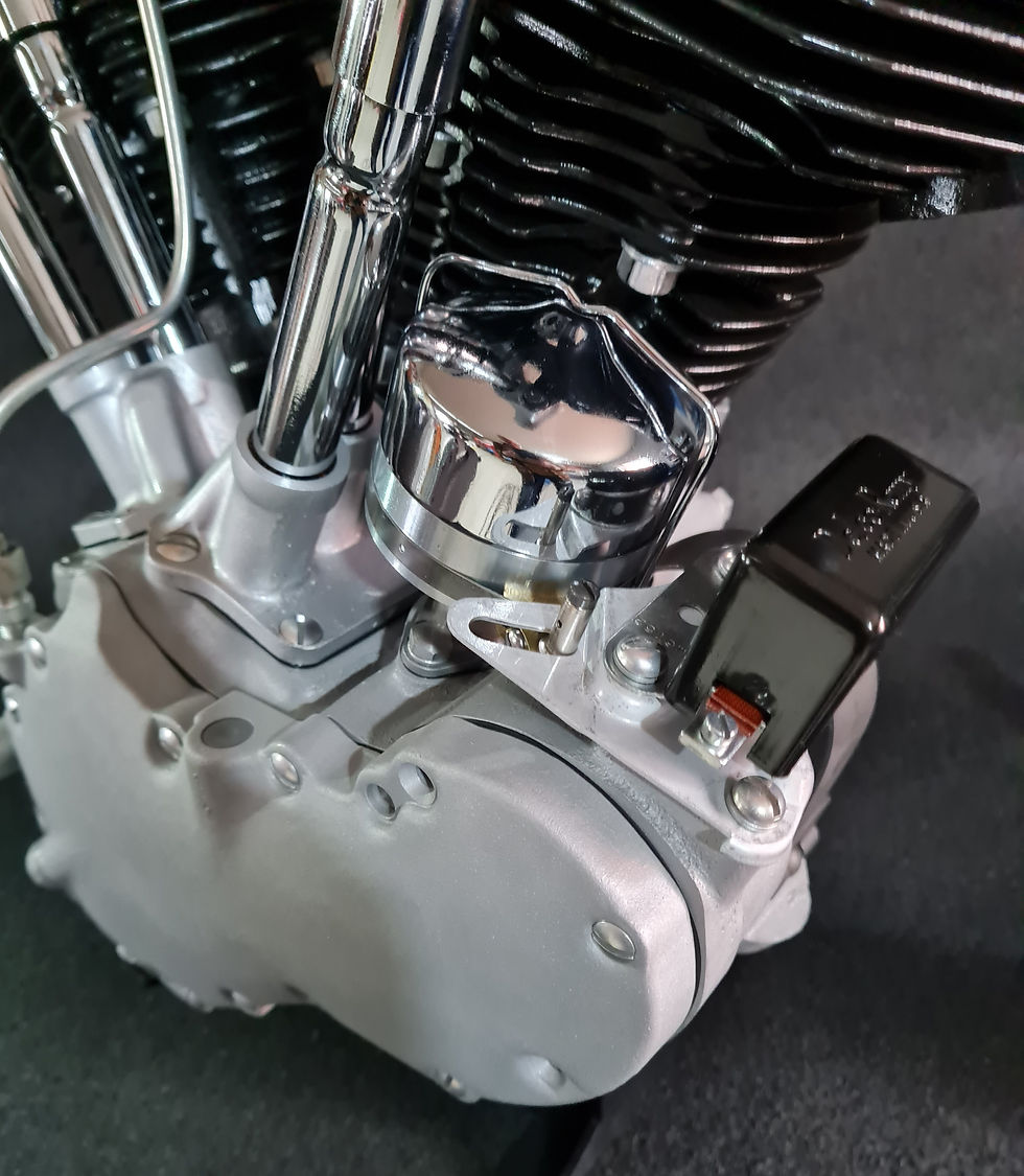Thumbnail: Replica handmade 1937 OEM style Knucklehead open rocker engine 1937 only