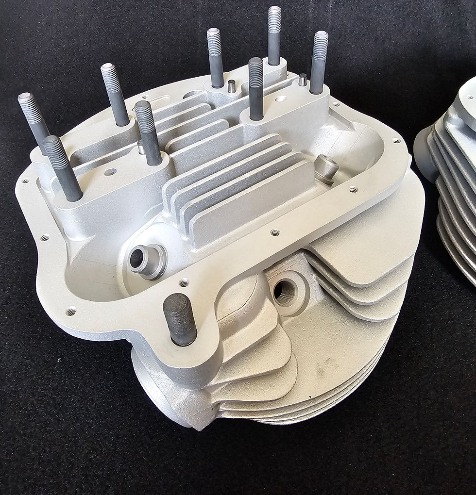 Thumbnail: Replica Motortechnic Mfg.Panhead Heads Set 1955-1962 without Valves