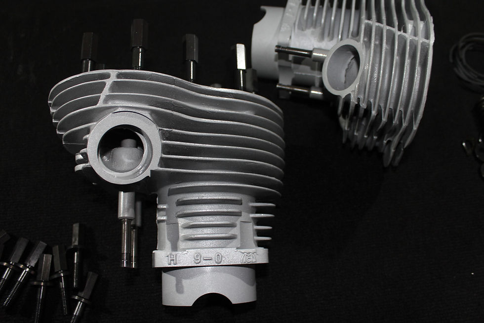 Thumbnail: Motortechnic Mfg. Aluminum UL 74" 13 Fin complete cylinder set