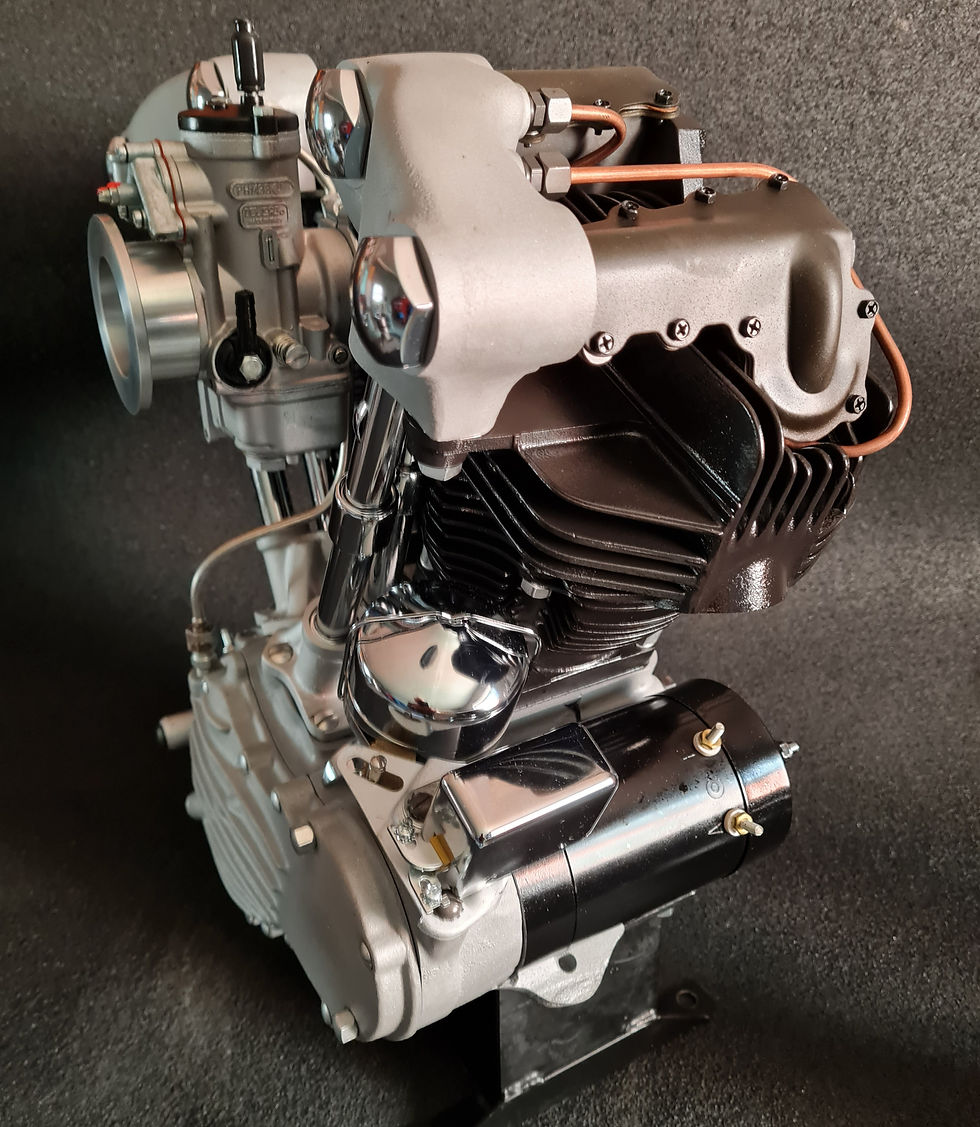 Thumbnail: Replica handmade OEM style Knucklehead engine 1941-1947 Dellorto Carburetor