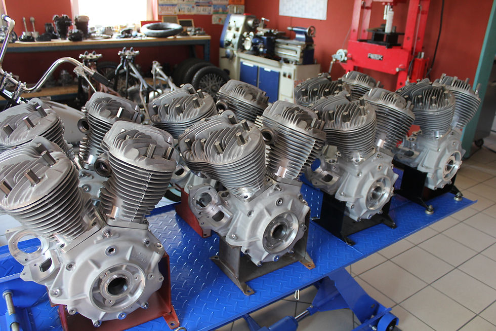 Thumbnail: Motortechnic Mfg. Aluminum UL 74" 13 Fin complete cylinder set
