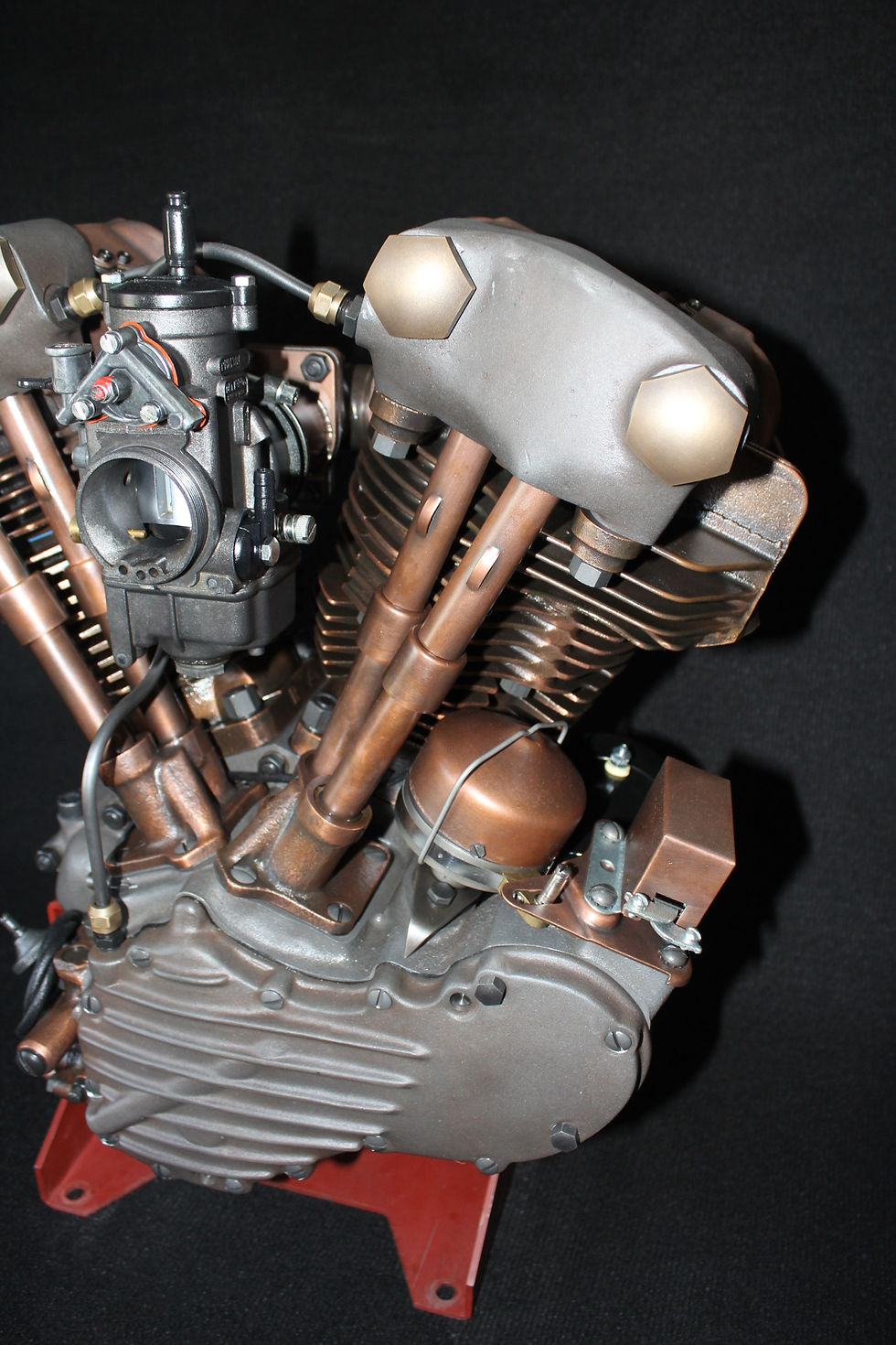 Thumbnail: Replica handmade Custom style Knucklehead copper engine