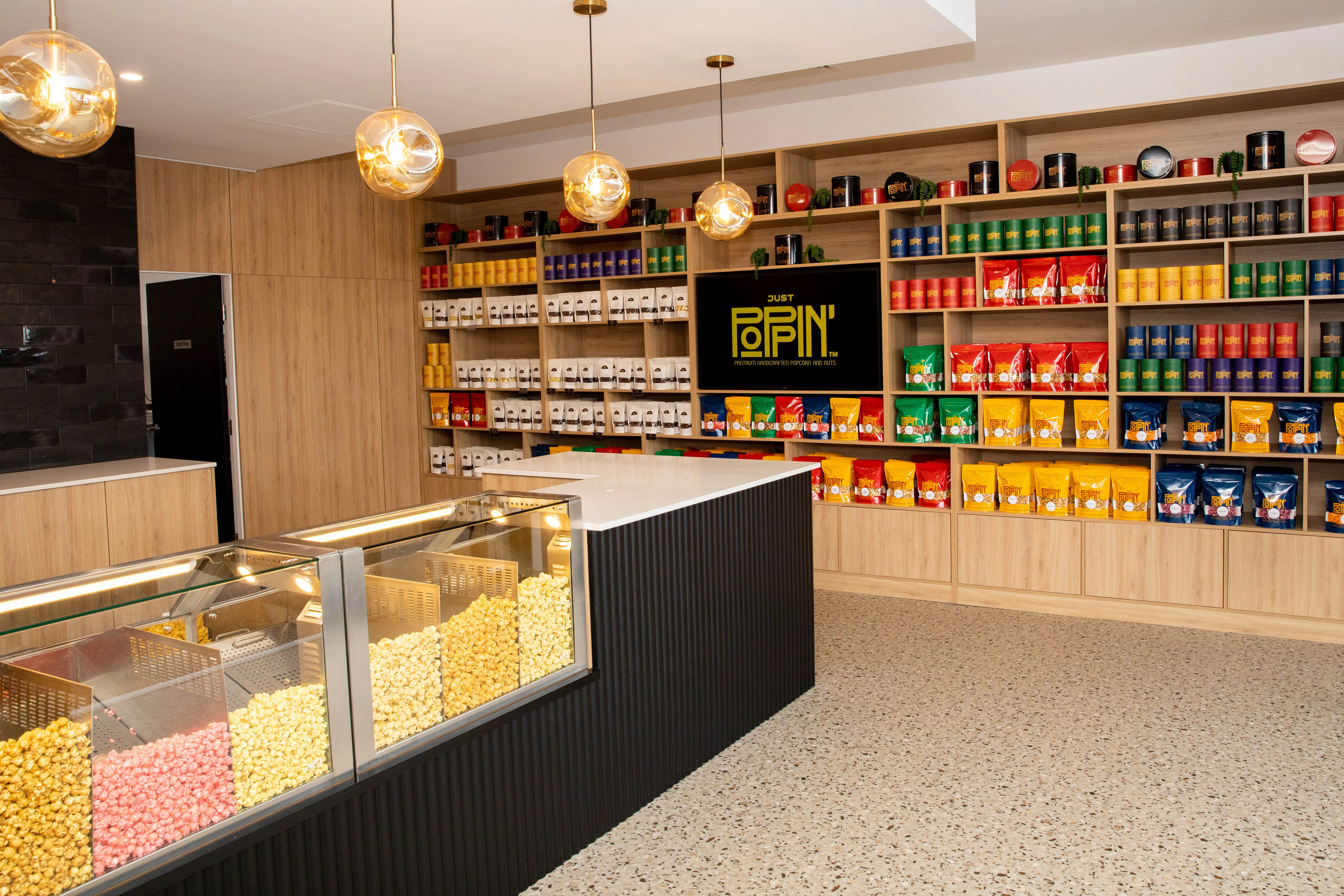 Commercial store fit out - Just Poppin by Seven Willow Designs