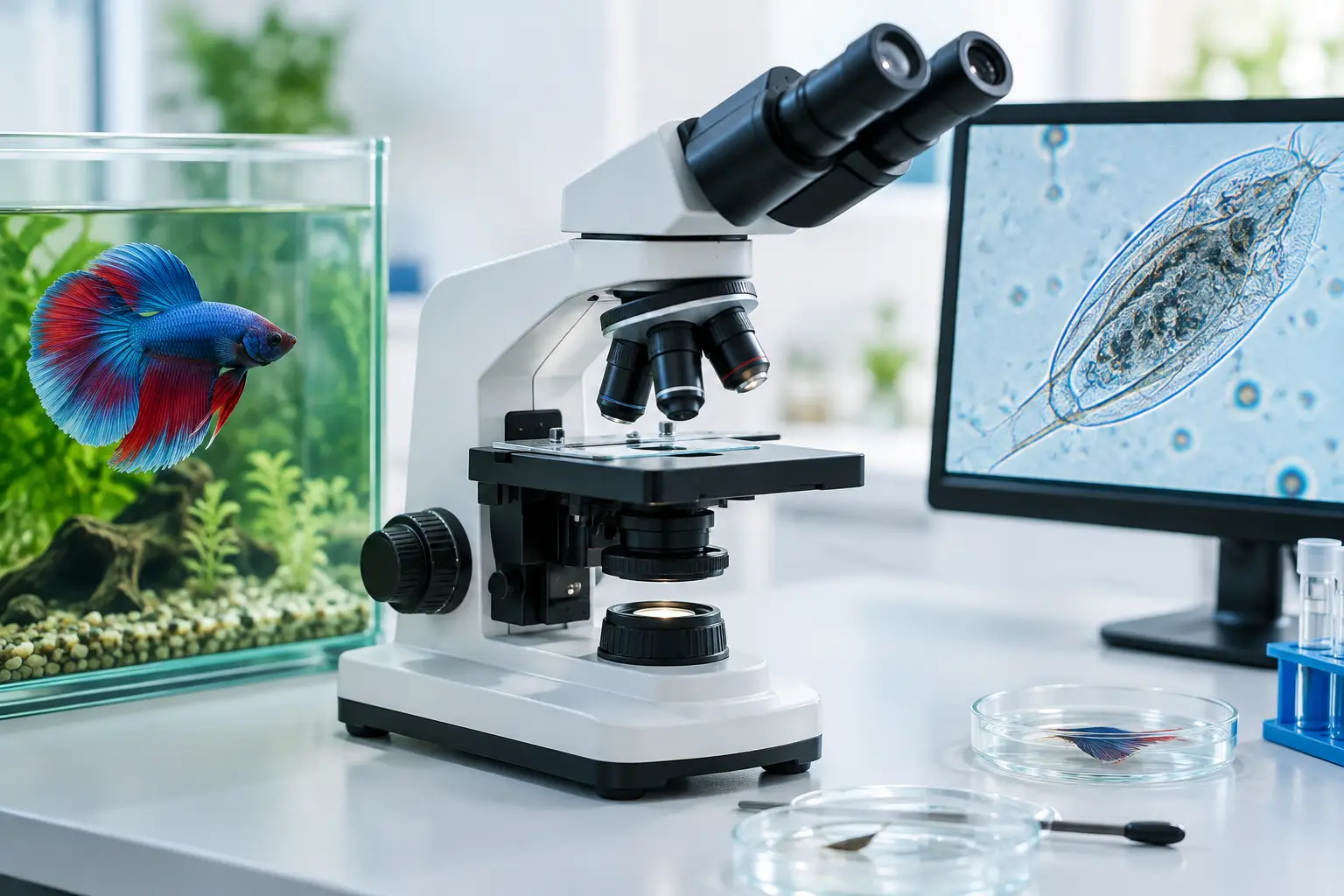 Digital Microscopy for Accurate Fish Diagnosis