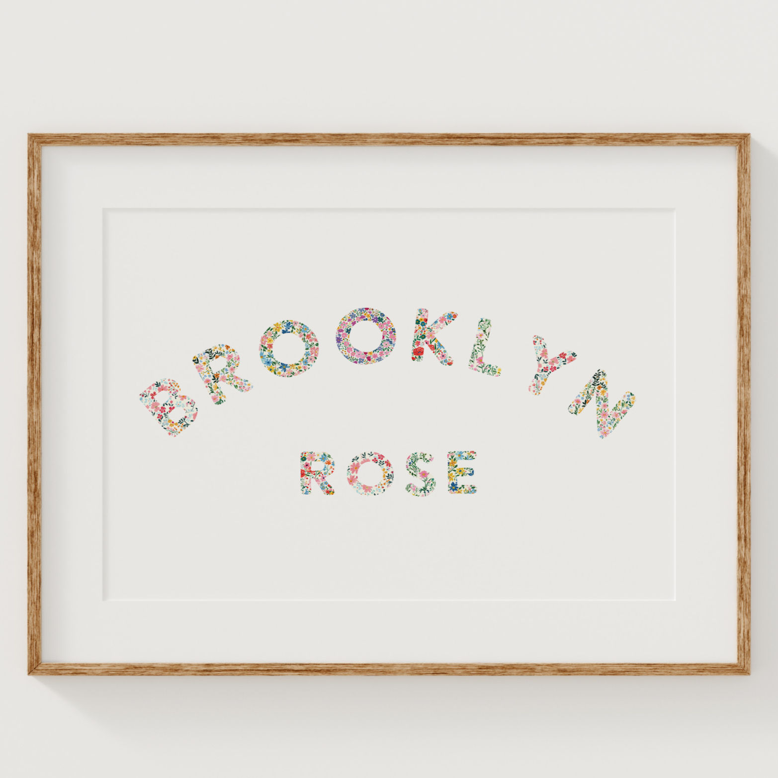 Personalised Floral letter Name Print I Poster