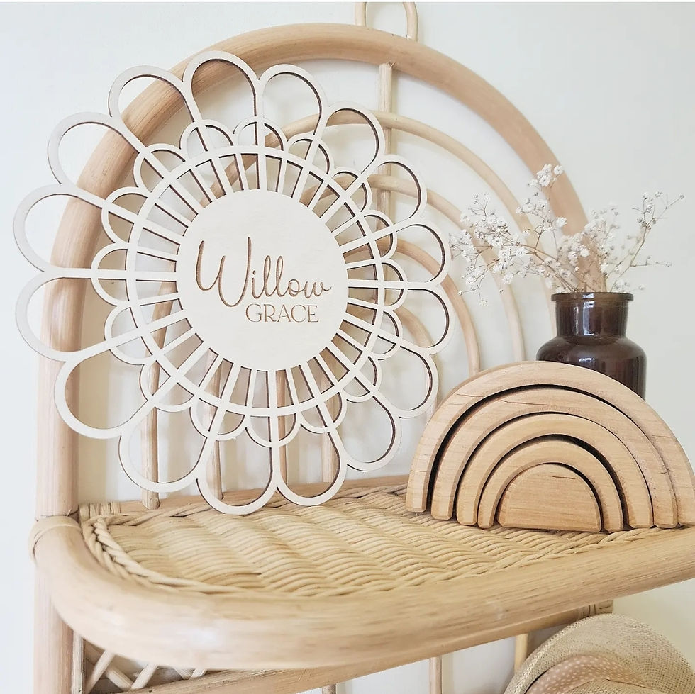 Thumbnail: Boho Style Round Sign - Large