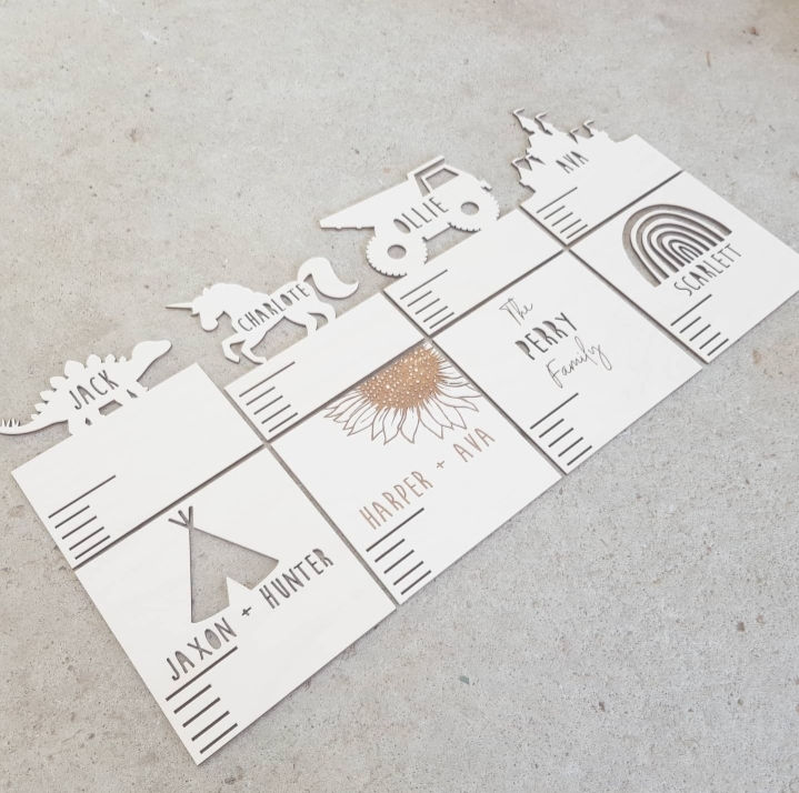 Thumbnail: Personalised Growth Chart - Beach Wave