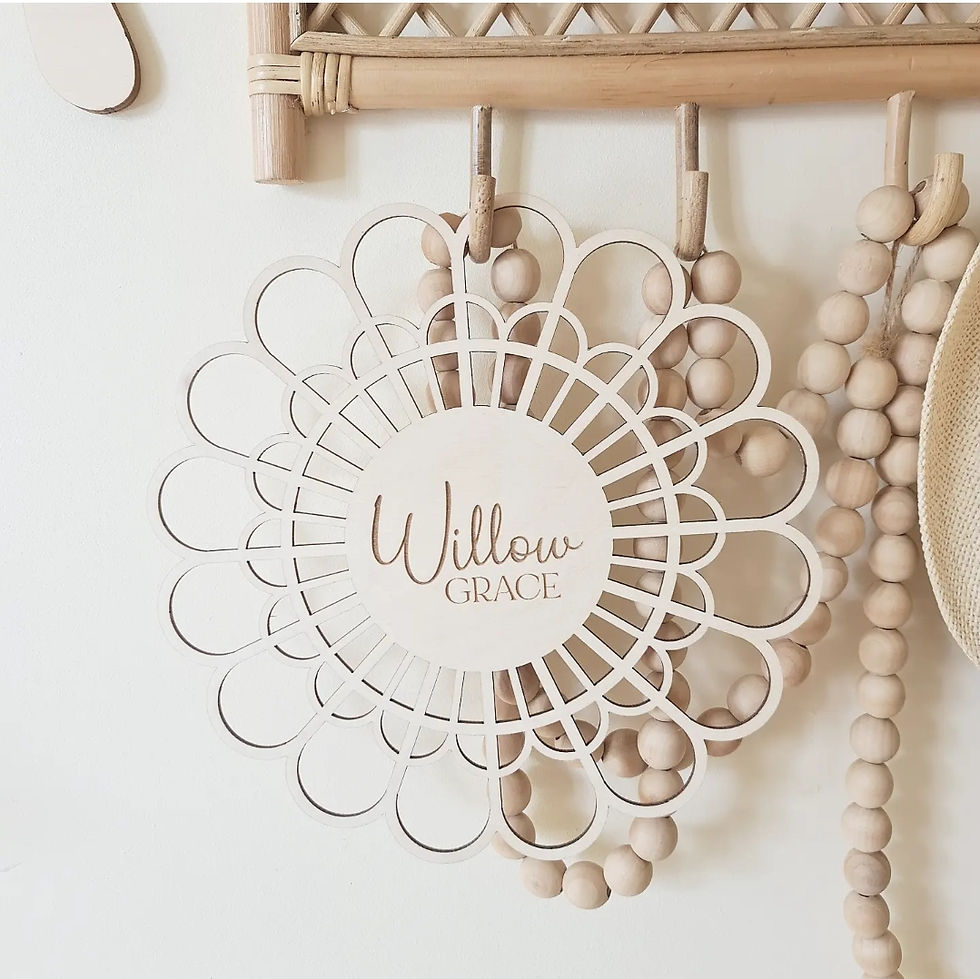 Thumbnail: Boho Style Round Sign - Large