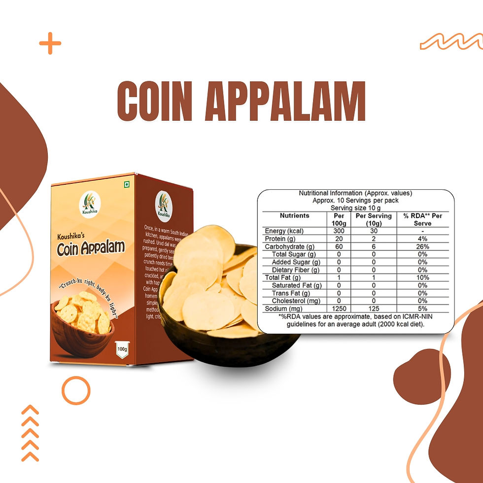 Thumbnail: Coin Plain Appalam - 100g