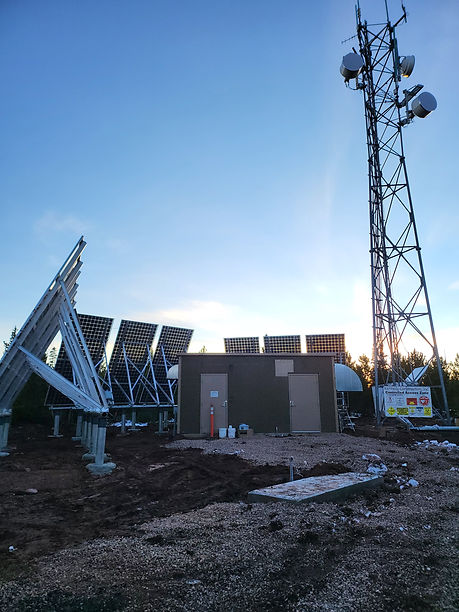 Solar Construction with New Drilled Pier Foundations