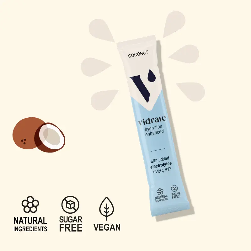 Thumbnail: Vidrate Coconut Water hydration drink mix – natural supplements UK