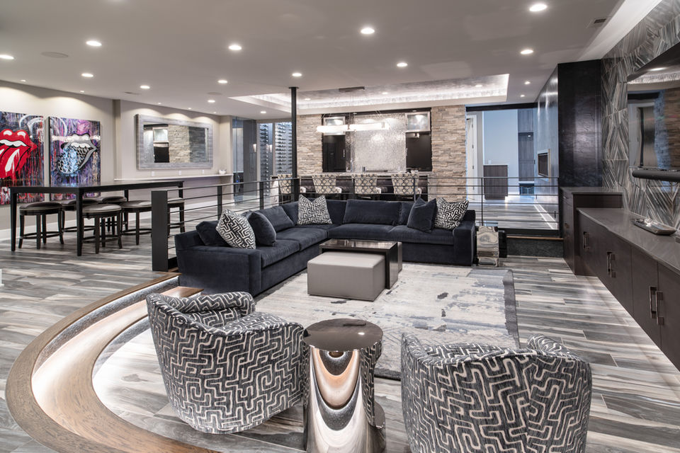 Modern Eclectic Basement