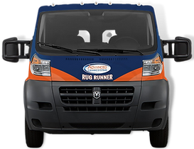 area rug cleaning pickup and delivery van