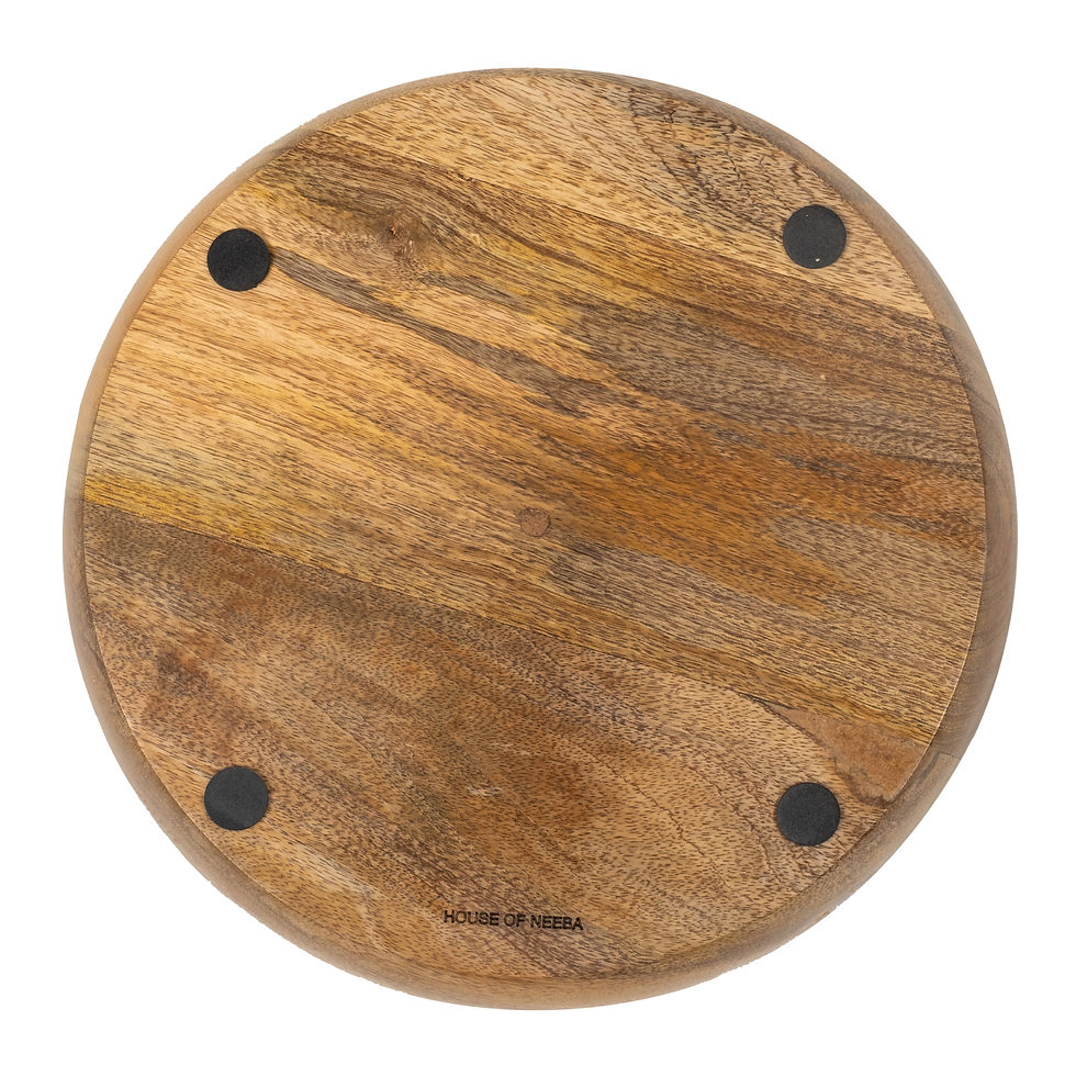 Thumbnail: lotus printed wooden chip and dip platter