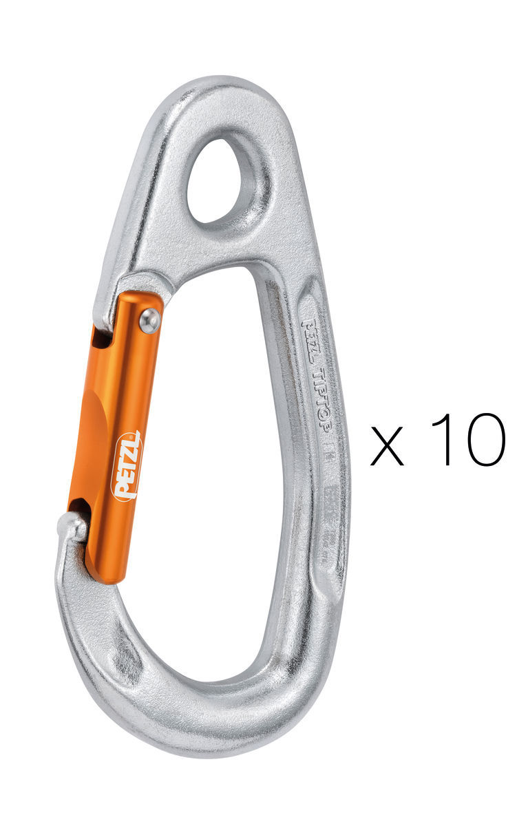 TIPTOP STEEL - Durable carabiner for interior uses (pack of 10)
