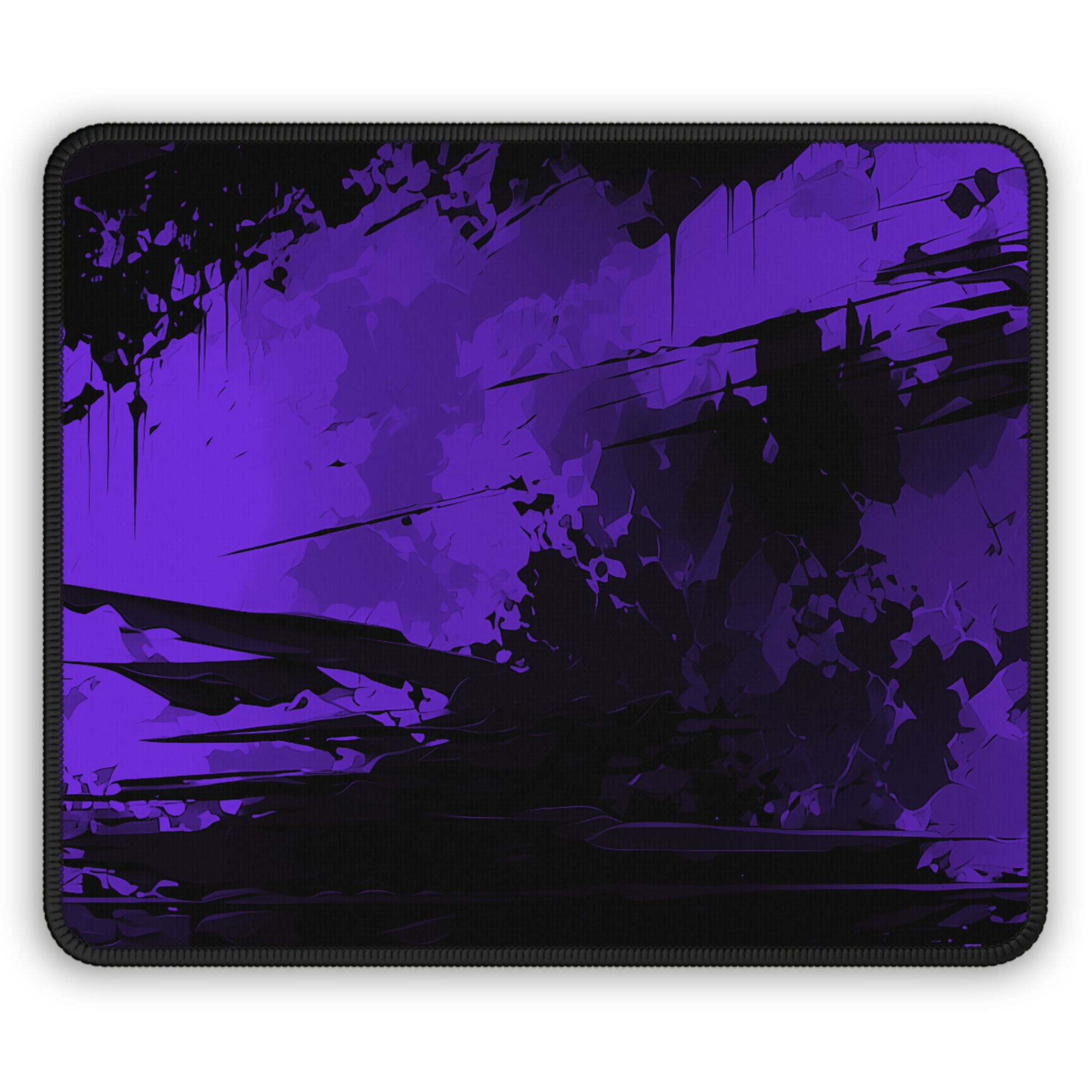Violet and Black Chaos Mousepad for Bold Gaming and Streamer Setups