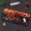 Thumbnail: Explosive Orange and Red Abstract Chaos Desk Mat