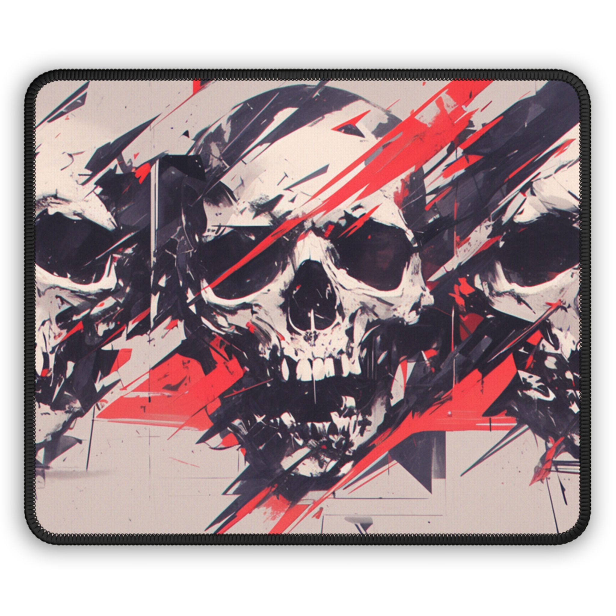 Triple Skull Strike Desk Mat – Brutal Art for Bold Setups