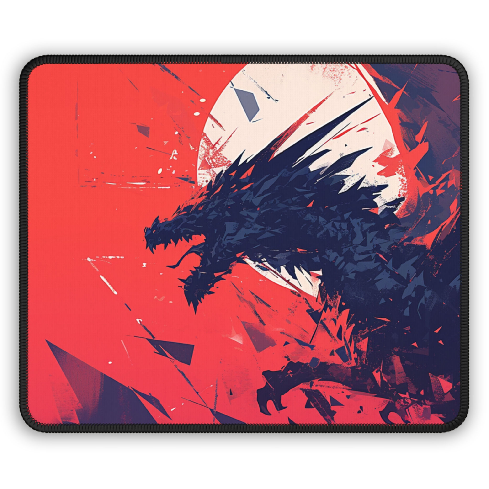 Shattered Dragon Fury Desk Mat – Red Moon Fantasy Gaming Surface