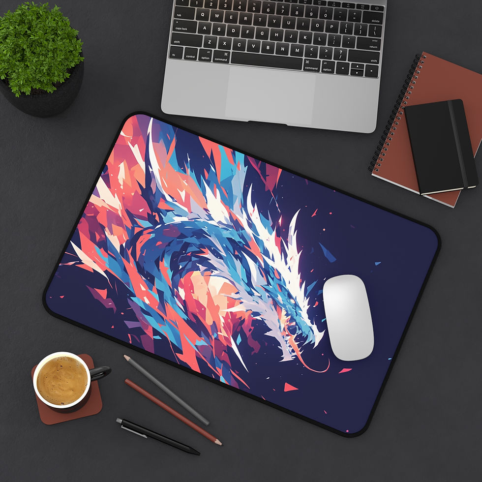 Thumbnail: Abstract Elemental Dragon Desk Mat – High-Energy Fantasy Gaming Pad