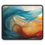Thumbnail: Blue & Orange Abstract Flow – Elegant Desk Mat for Home or Office