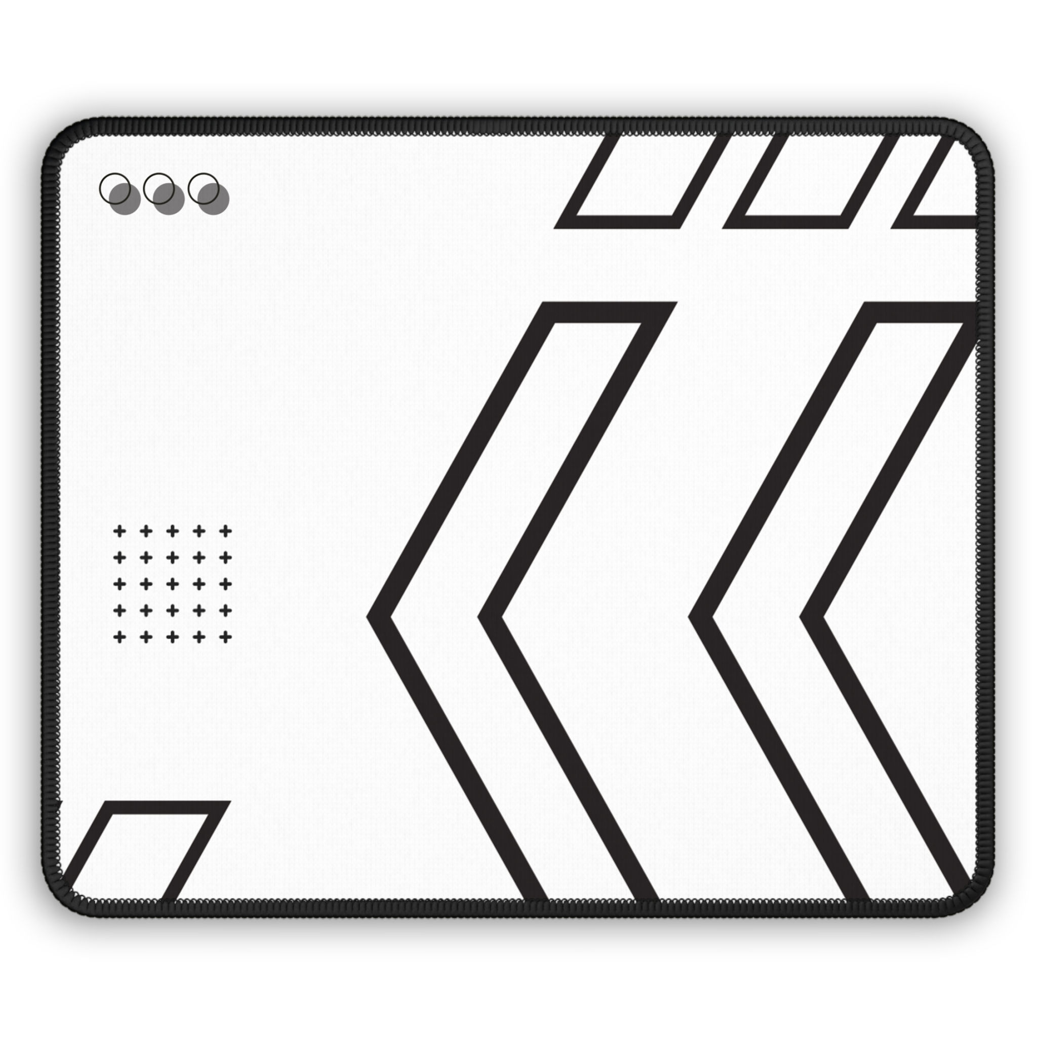Futuristic White & Black Arrow Desk Mat – Tech-Inspired Gamer Mousepad