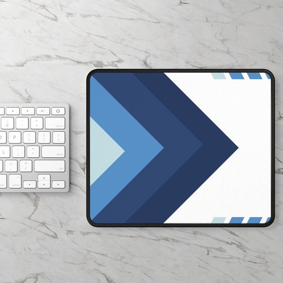 Thumbnail: Blue Arrow Geometric Gaming Mousepad – Modern Cool-Tone Desk Mat