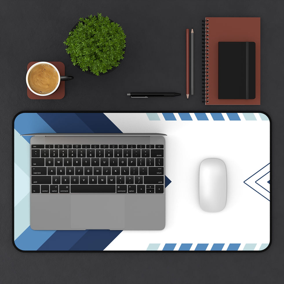 Thumbnail: Blue Arrow Geometric Gaming Mousepad – Modern Cool-Tone Desk Mat