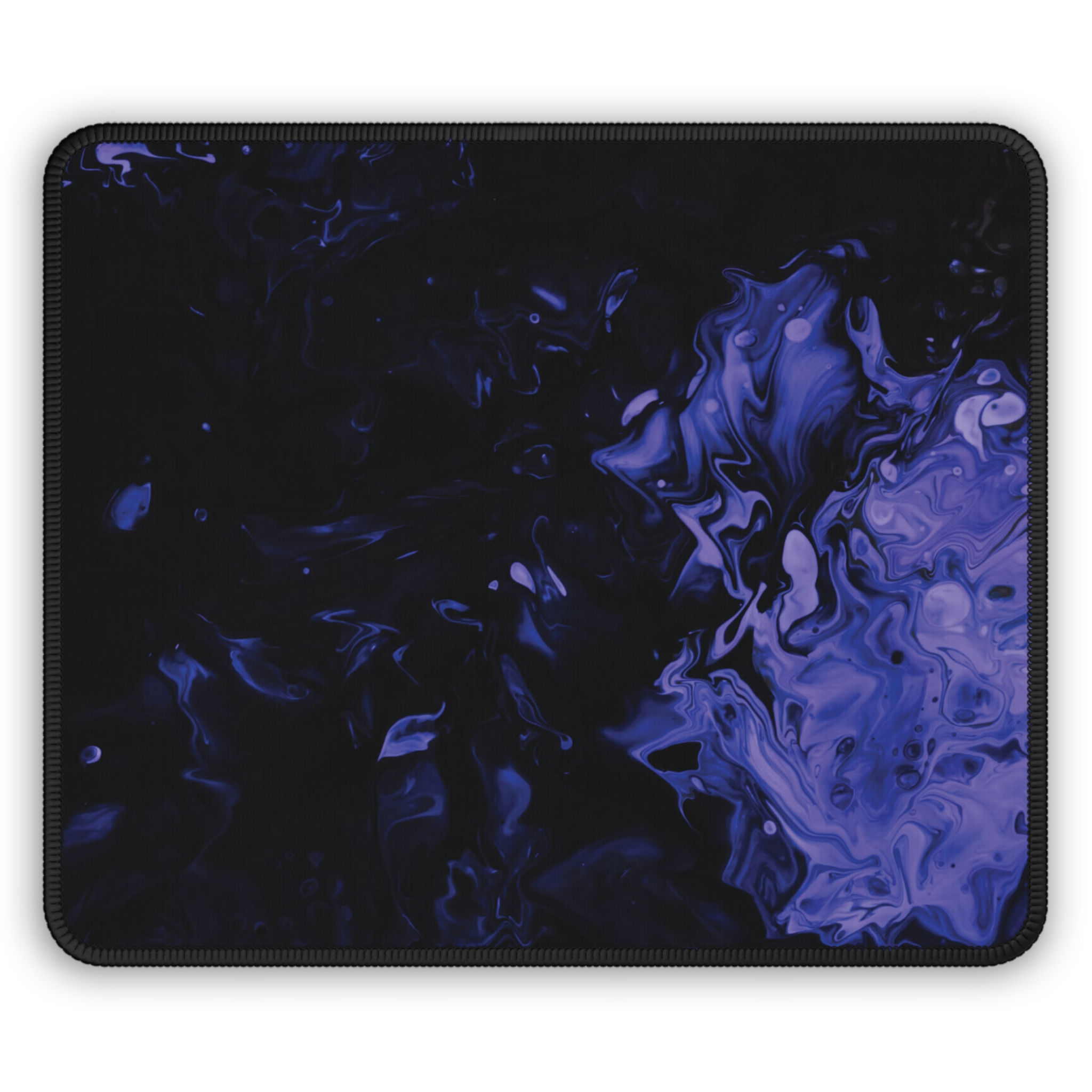 Midnight Flow Abstract Mousepad – Dark Purple Liquid Ink Desk Mat