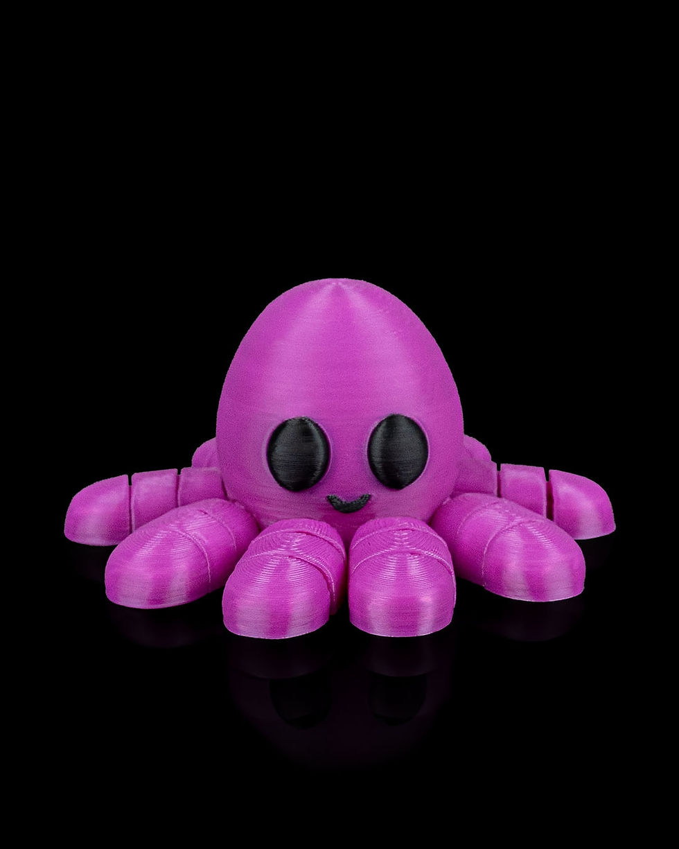 Thumbnail: Octopus Toy – 3D Printed Articulated Sea Creature with Coral Scene or Keychain
